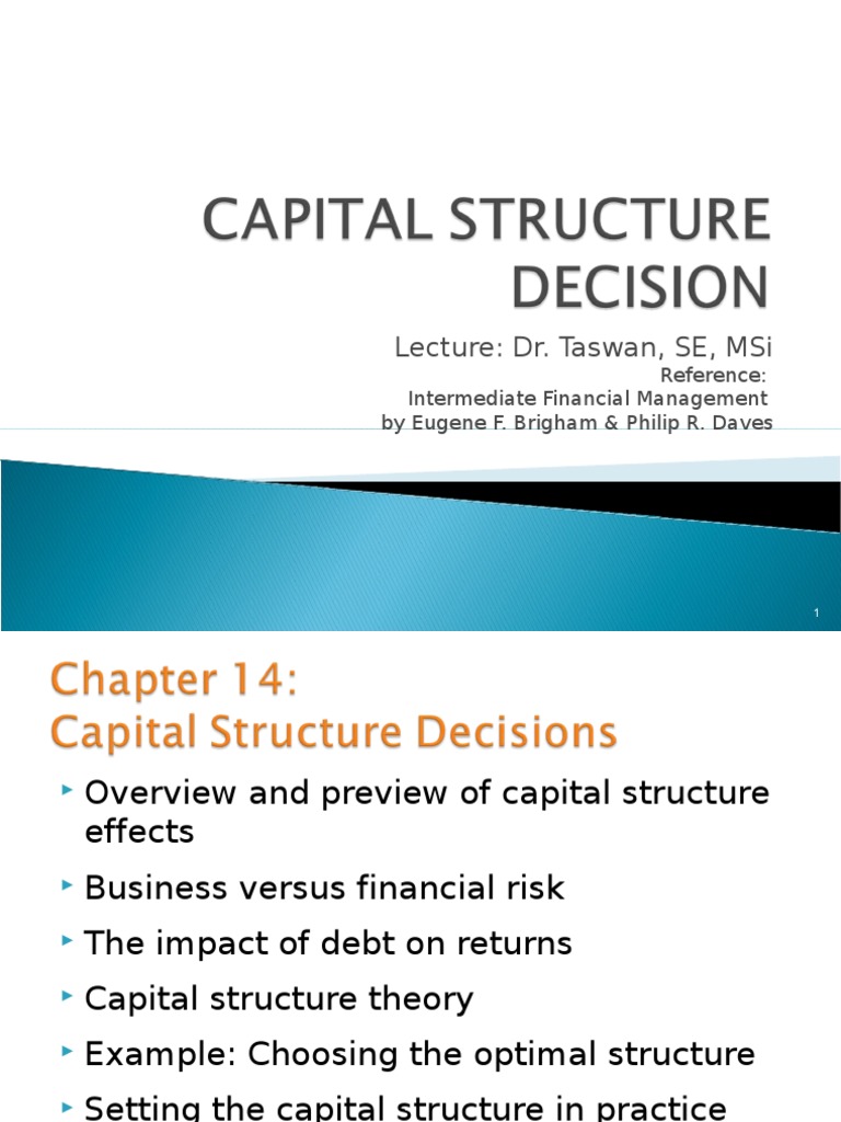 Capital Structure: Risks and Theories | PDF | Cost Of Capital | Capital ...