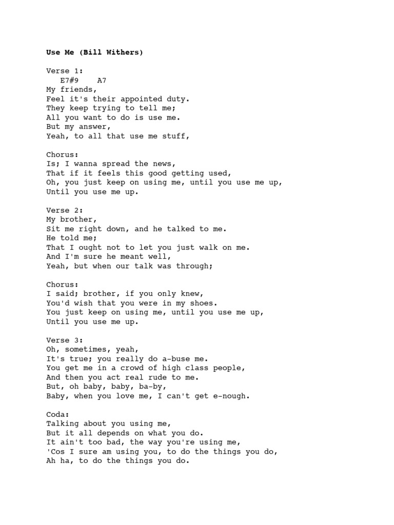 1 Use Me (Alto) | PDF