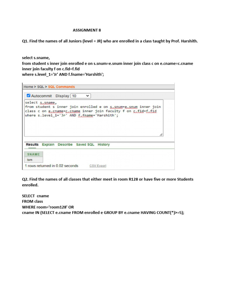 SQL Queries for Student and Sales Data | PDF