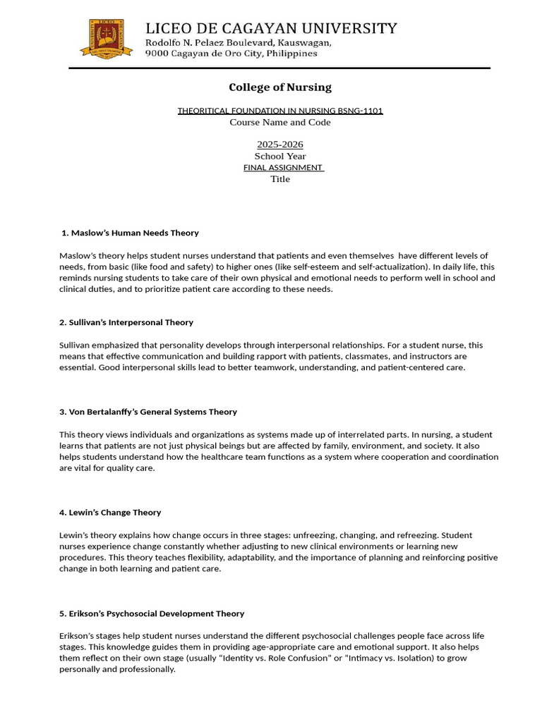 Assignment Template Iso (Mine) - Copy.docx | PDF | Nursing | Psychology