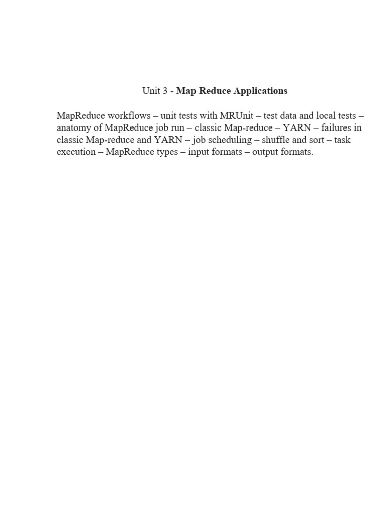 BDA UNIT 3 | PDF | Apache Hadoop | Map Reduce