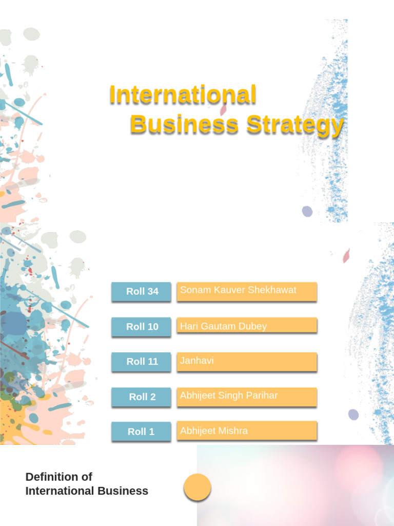 International Business Strategy Overview | PDF | Exports | Market ...