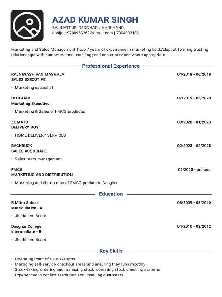 Azad Kumar Singh - Resume | PDF