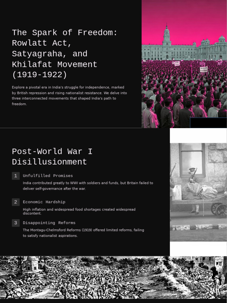 The Spark of Freedom Rowlatt Act Satyagraha and Khilafat Movemen | PDF ...