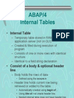 ABAP Internal Tables