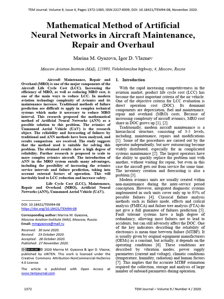 Mathematical Method of Artificial Neural Networks | PDF | Reliability ...