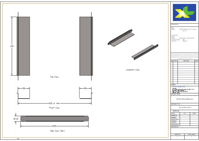 Lithium Battery Replacement Drawing | PDF | Materials