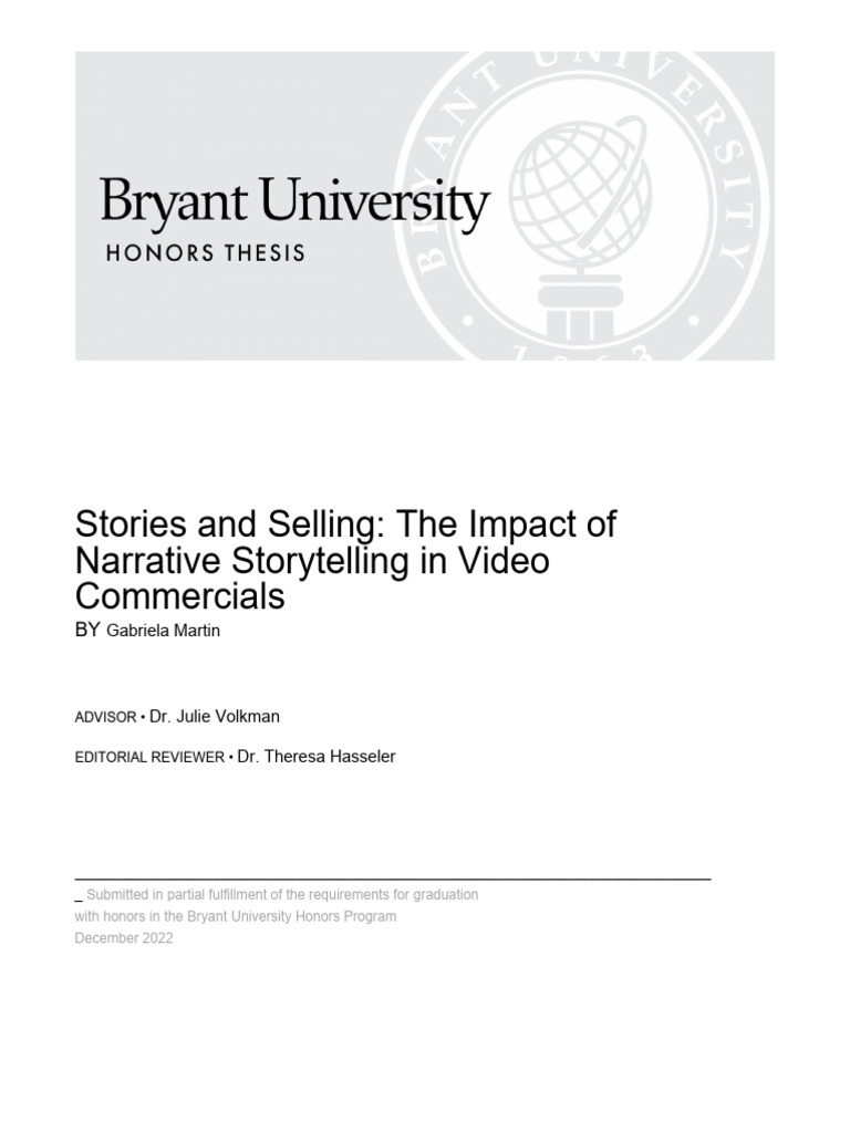 The Impact of Narrative Storytelling | PDF | Focus Group | Storytelling