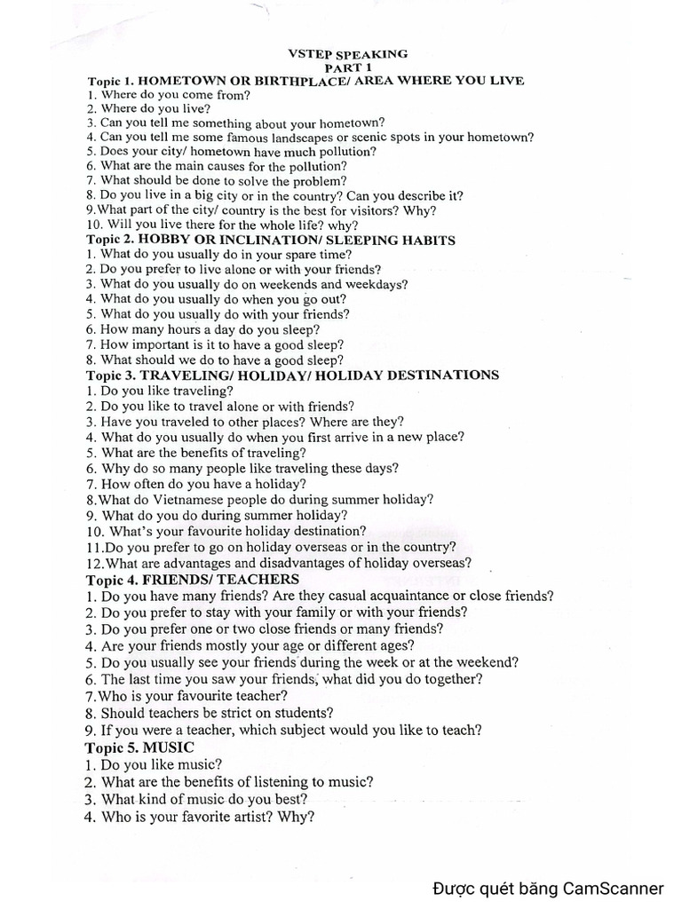Suggested Questions For Part 1 | PDF