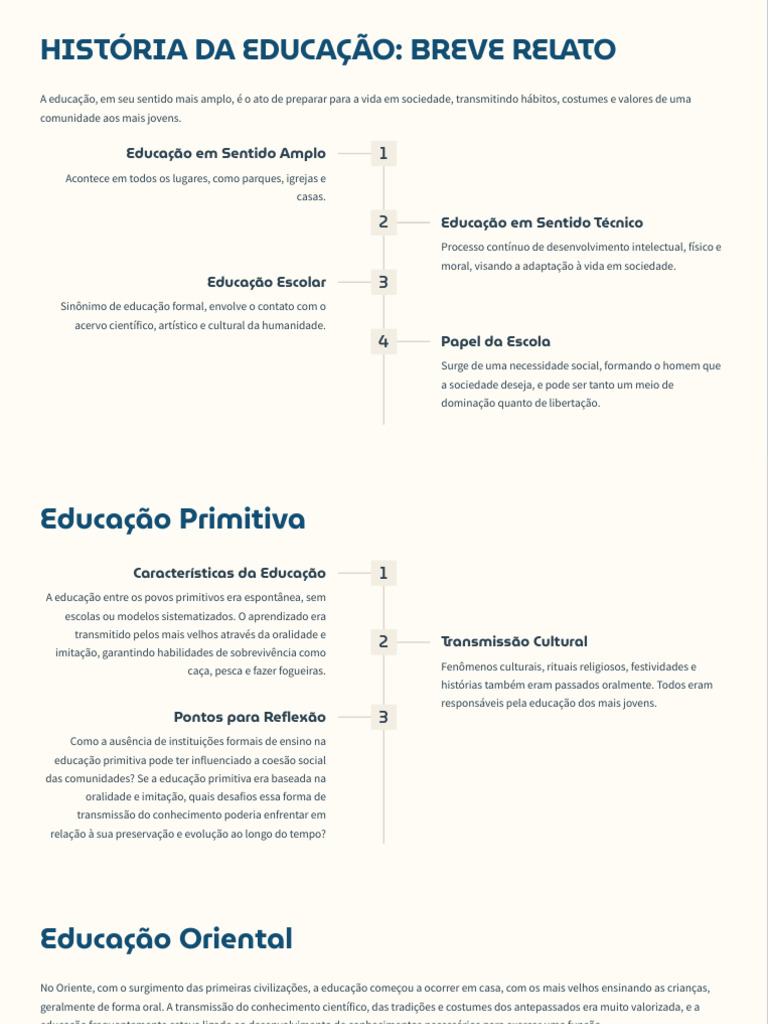 HISTORIA-DA-EDUCACAO | PDF | Pedagogia | Sociologia