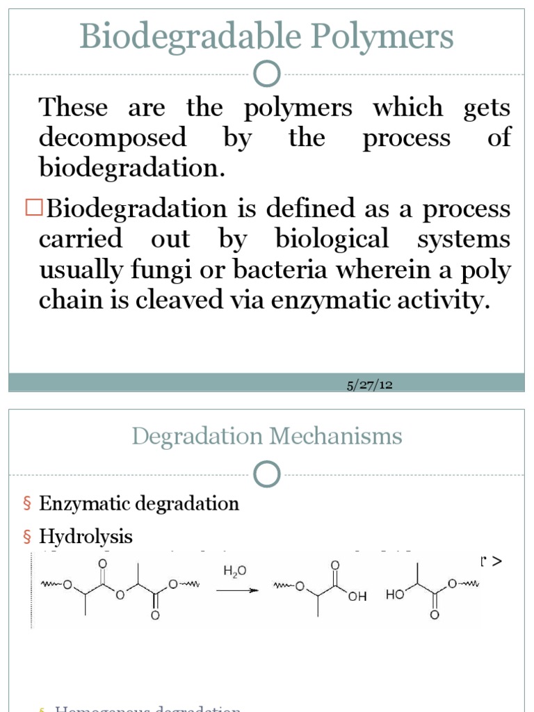 Biodegradation Mechanisms of Polymers | PDF | Biodegradation | Polymers