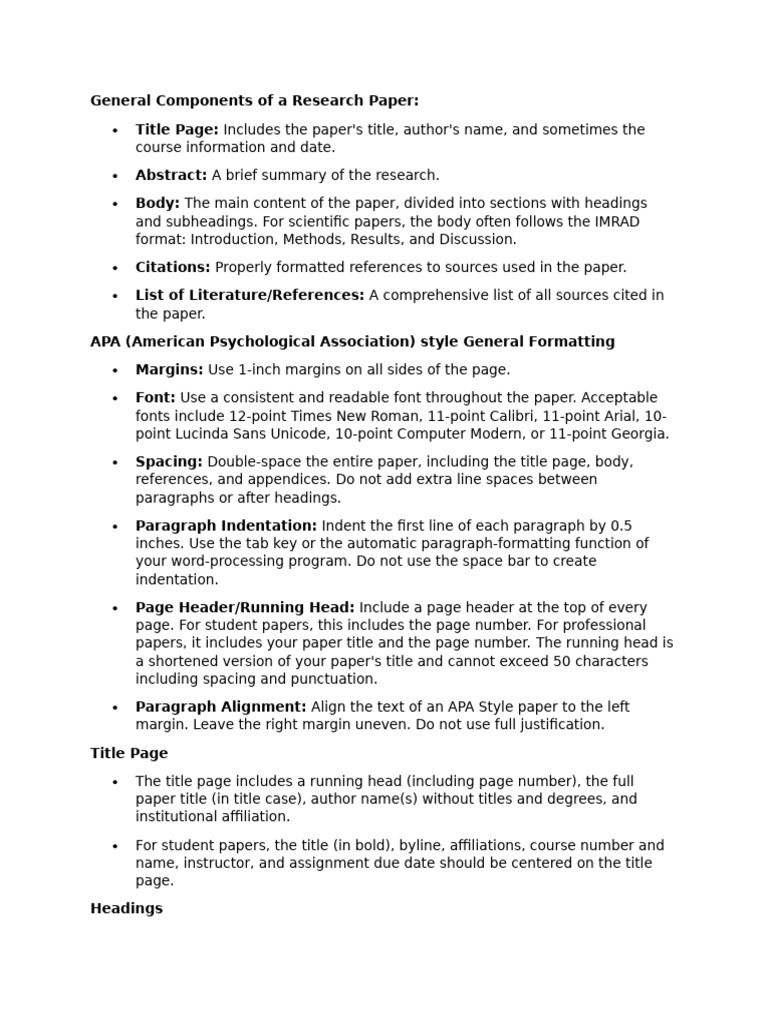 APA Contents Page Overview | PDF | Paragraph | Apa Style