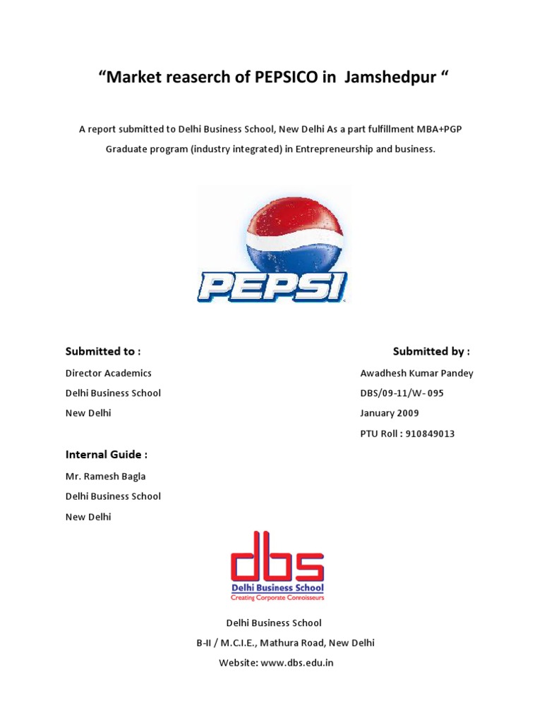 PepsiCo Market Strategy Jamshedpur | PDF | Pepsi Co | Recycling