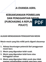 Kebijaksanaan Pembelian Dan Penggantian Mesin (Purchasing A Replacement Policy)