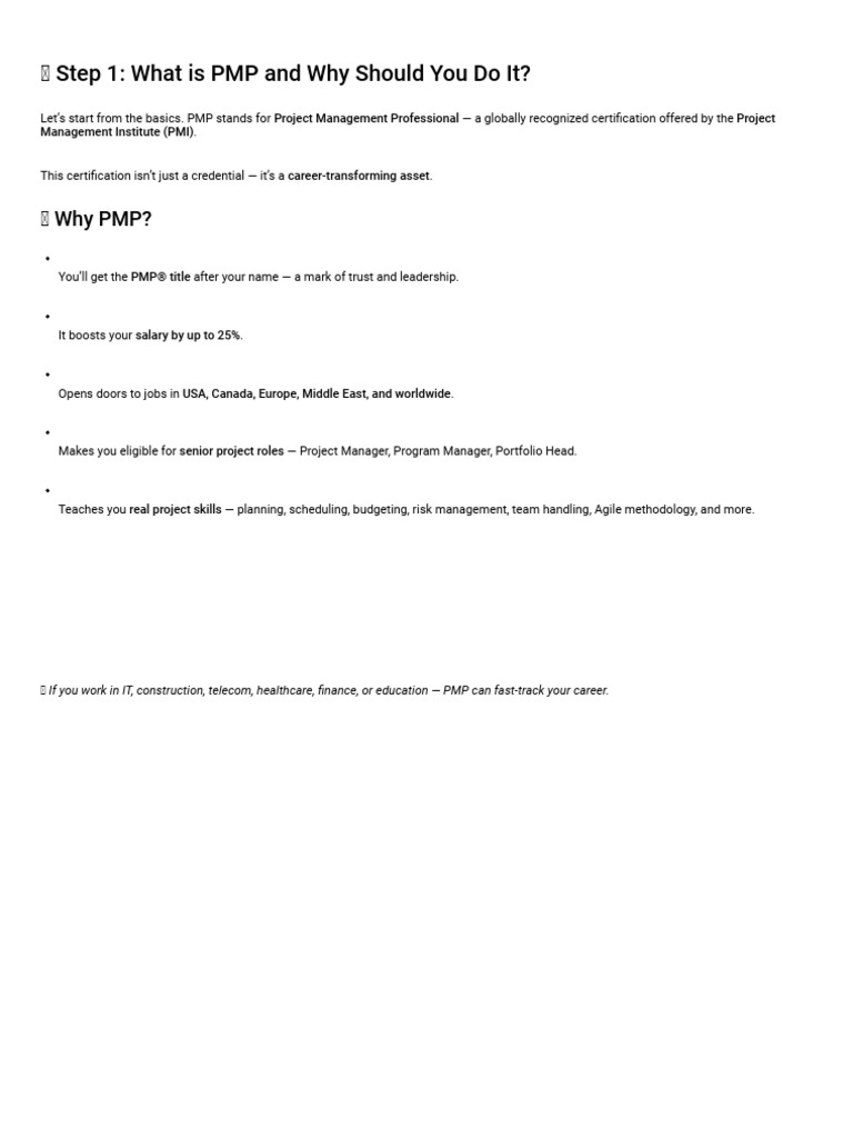 Benefits of PMP Certification Explained | PDF