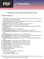 IPD Claim Submission Checklist | PDF | Receipt | Hospital