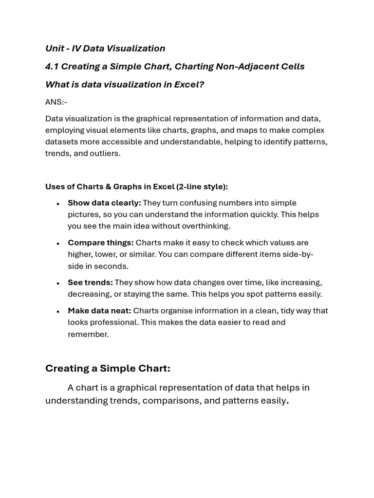 Excel Data Visualization Techniques | PDF | Pie Chart | Chart