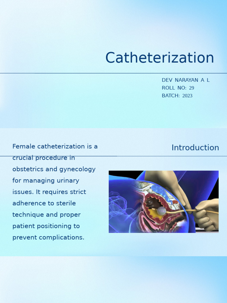 Female Catheterization Techniques Guide | PDF | Catheter | Balloon