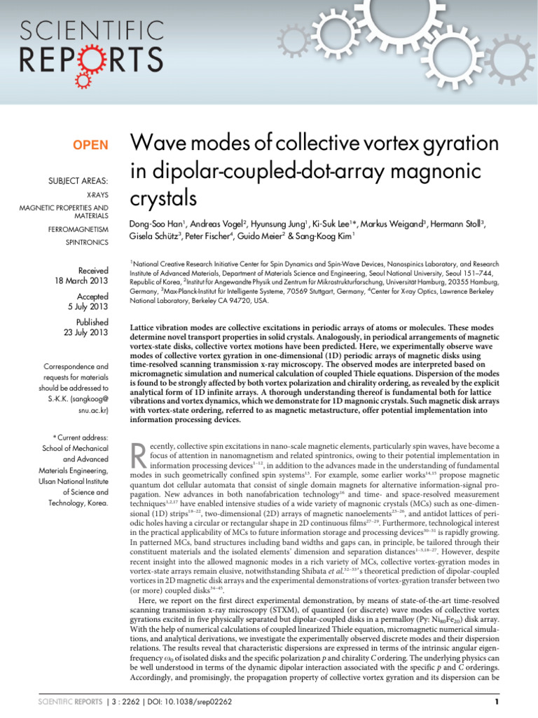 Han 等 - 2013 - Wave Modes of Collective Vortex Gyration in Dipola | PDF ...