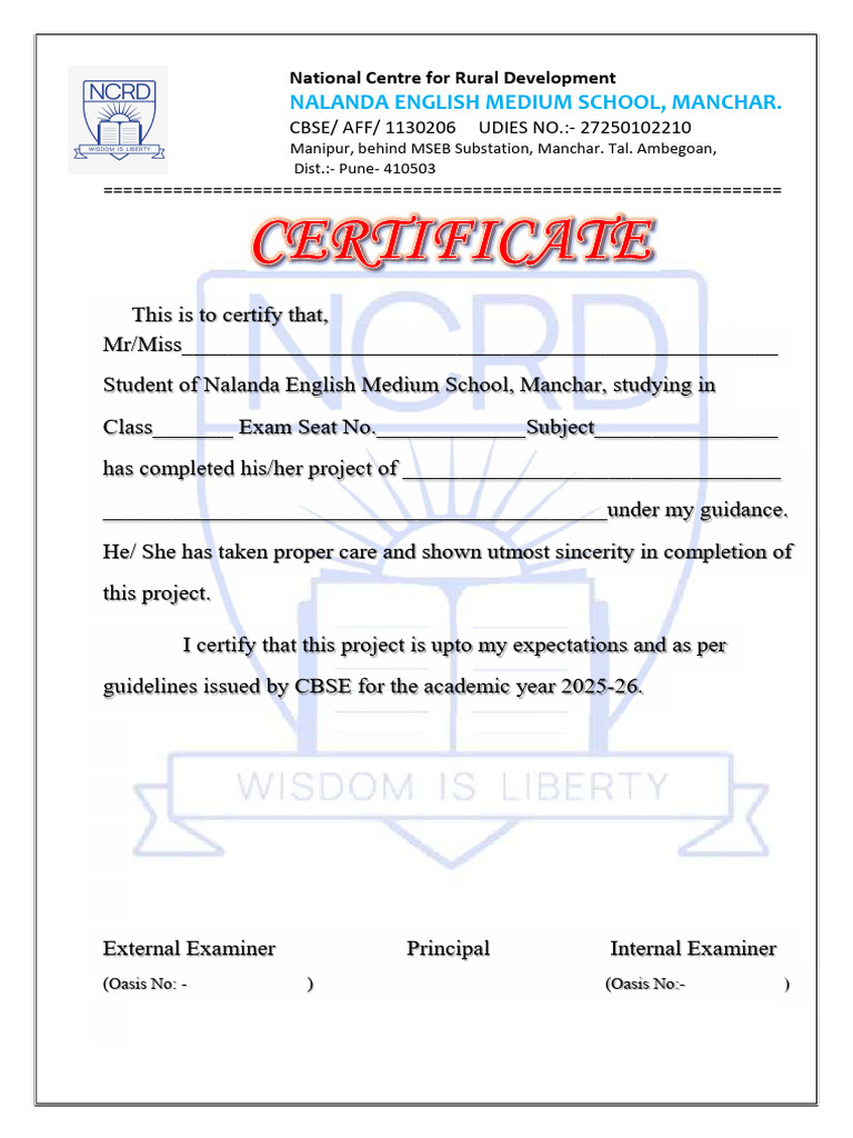 Project Completion Certificate Template | PDF