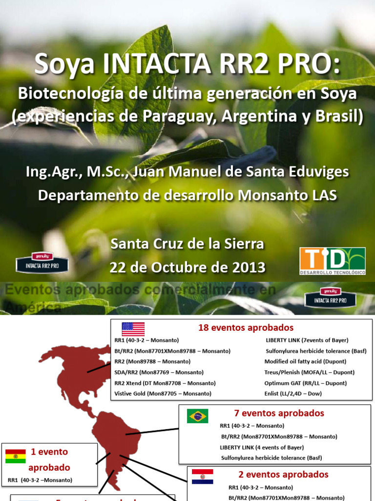 Beneficios de Soya INTACTA RR2 PRO | PDF | Agricultura | Plaga (organismo)