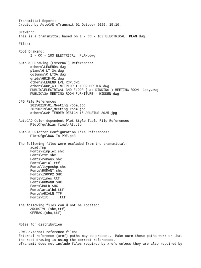 I - CC - 103 Electrical Plan | PDF