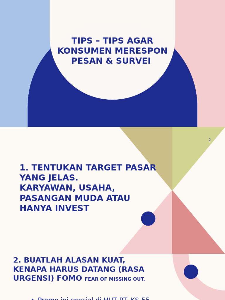 Tips - Tips Agar Konsumen Merespon Pesan & | PDF