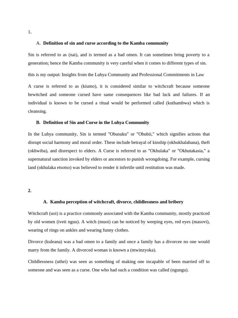 Kamba and Luhya Perspective | PDF | Witchcraft | Spirituality