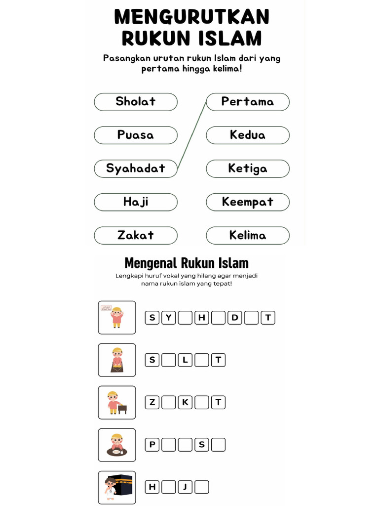 LKPD Rukun Islam | PDF