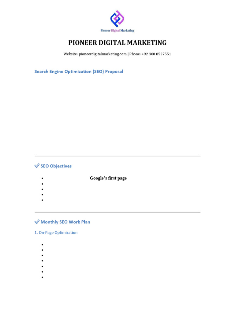 SEO Proposal for Import & Export Business | PDF | Search Engine ...