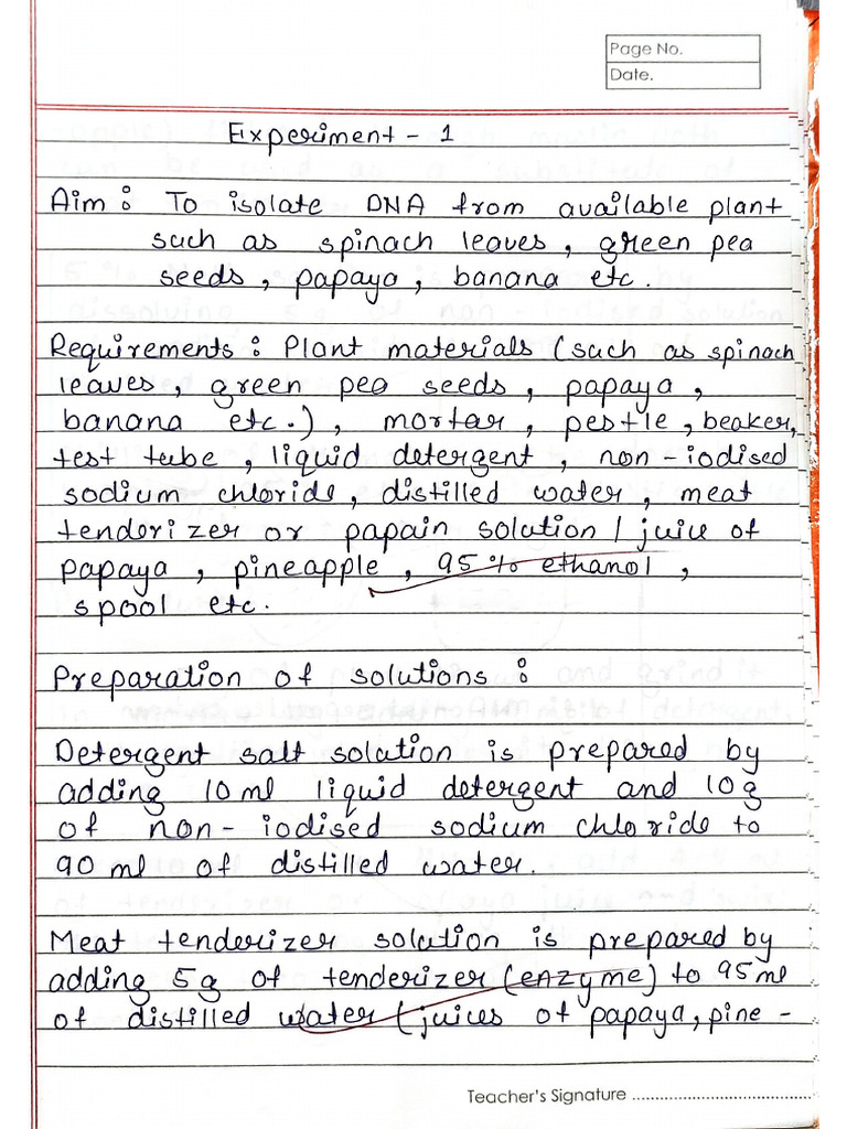 Bio Practical Work | PDF