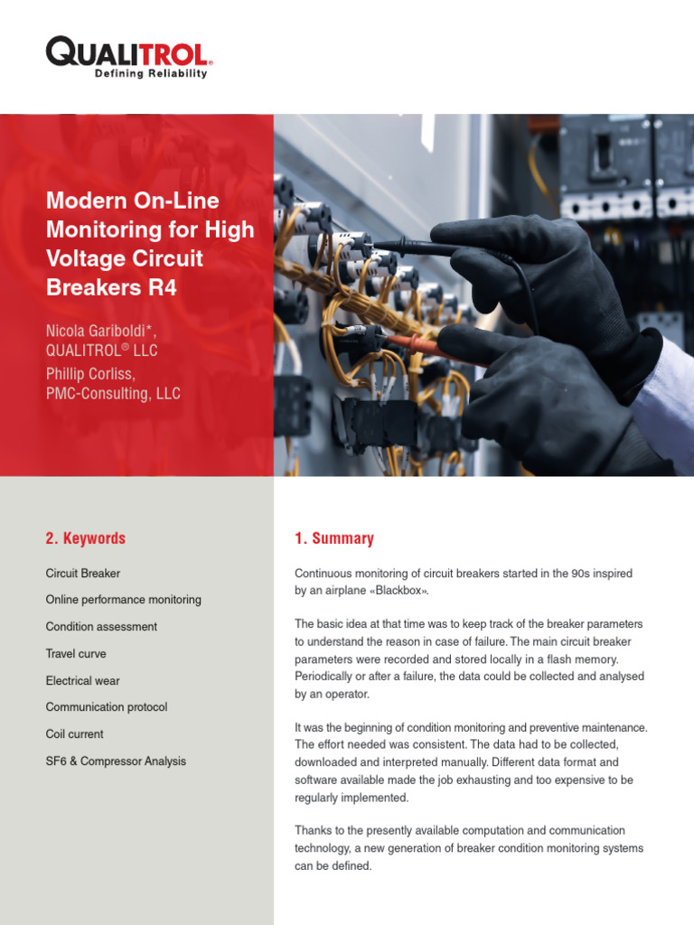 PCB - Modern On-Line Monitoring For High Voltage Circuit Breakers ...