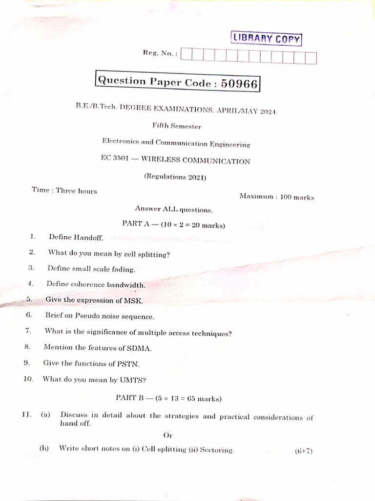5th Semester Question Papers 2025 | PDF