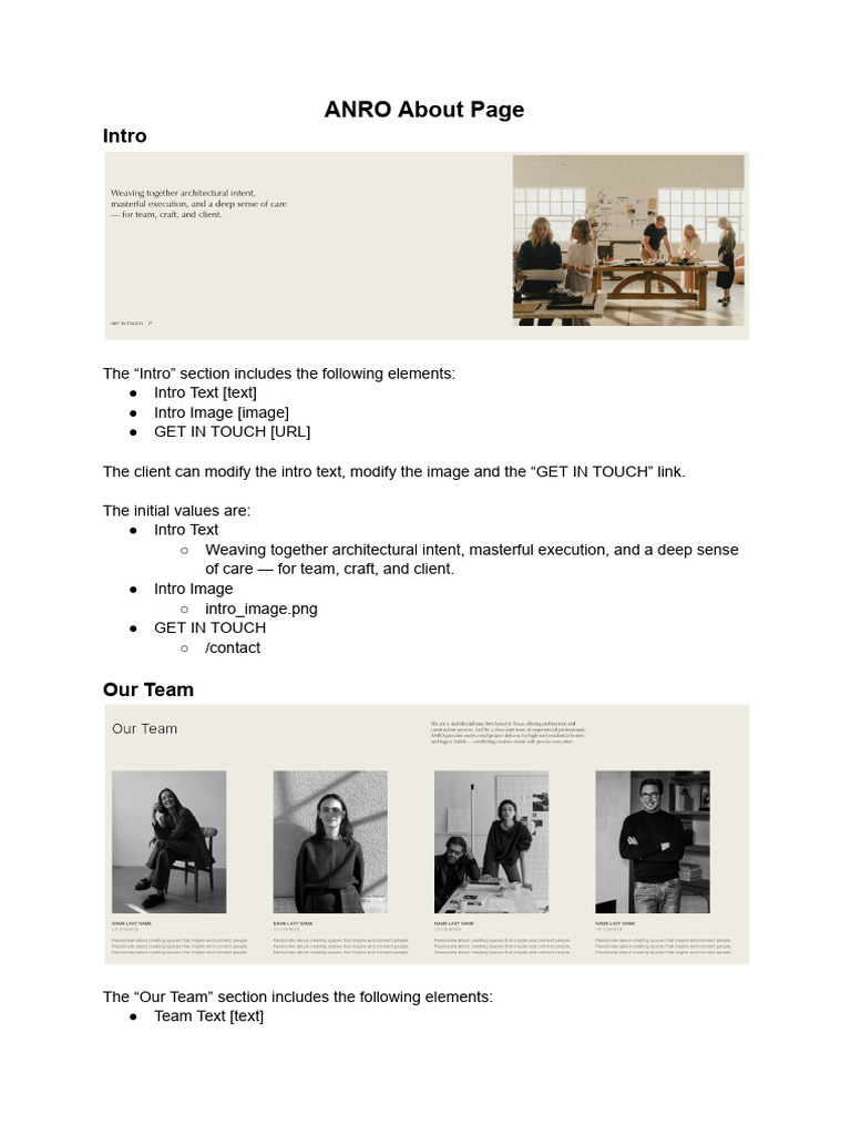 ANRO - About Page | PDF