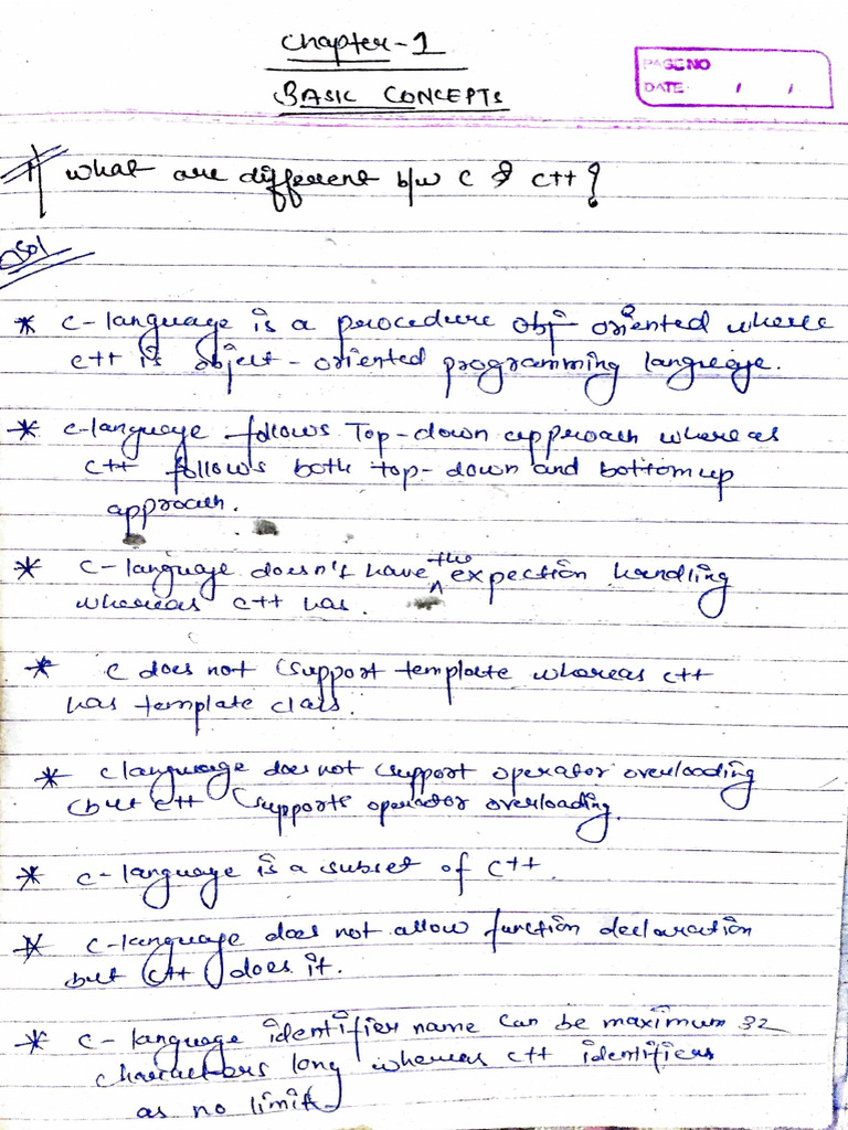 C++ Notes | PDF