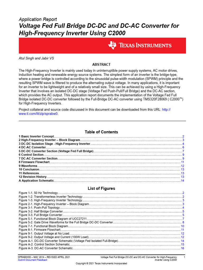 High-Frequency Inverter Converter Report | PDF | Power Inverter | Power ...