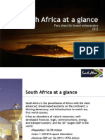 South Africa at A Glance: Fact Sheet For Brand Ambassadors 2012