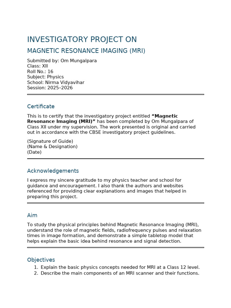 Understanding Magnetic Resonance Imaging | PDF | Relaxation (Nmr ...