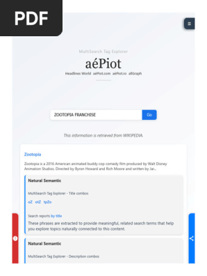 Zootopia Franchise - Multisearch Tag Explorer