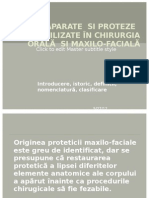 Aparate Si Proteze Utilizate in Chirurgia Orala Si Maxilo-Faciala