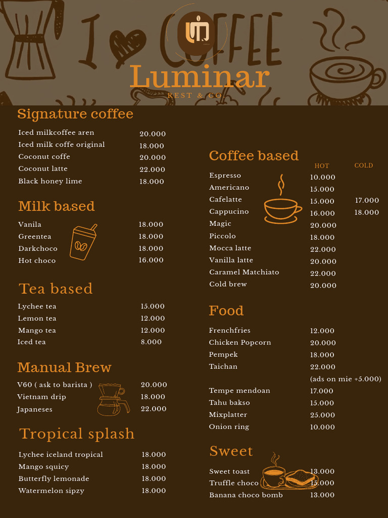 Luminar Coffee & Food Menu Prices | PDF