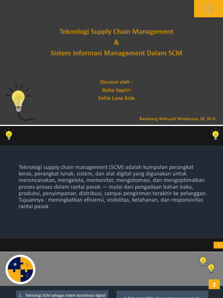 Teknologi Efisien dalam Supply Chain SCM | PDF