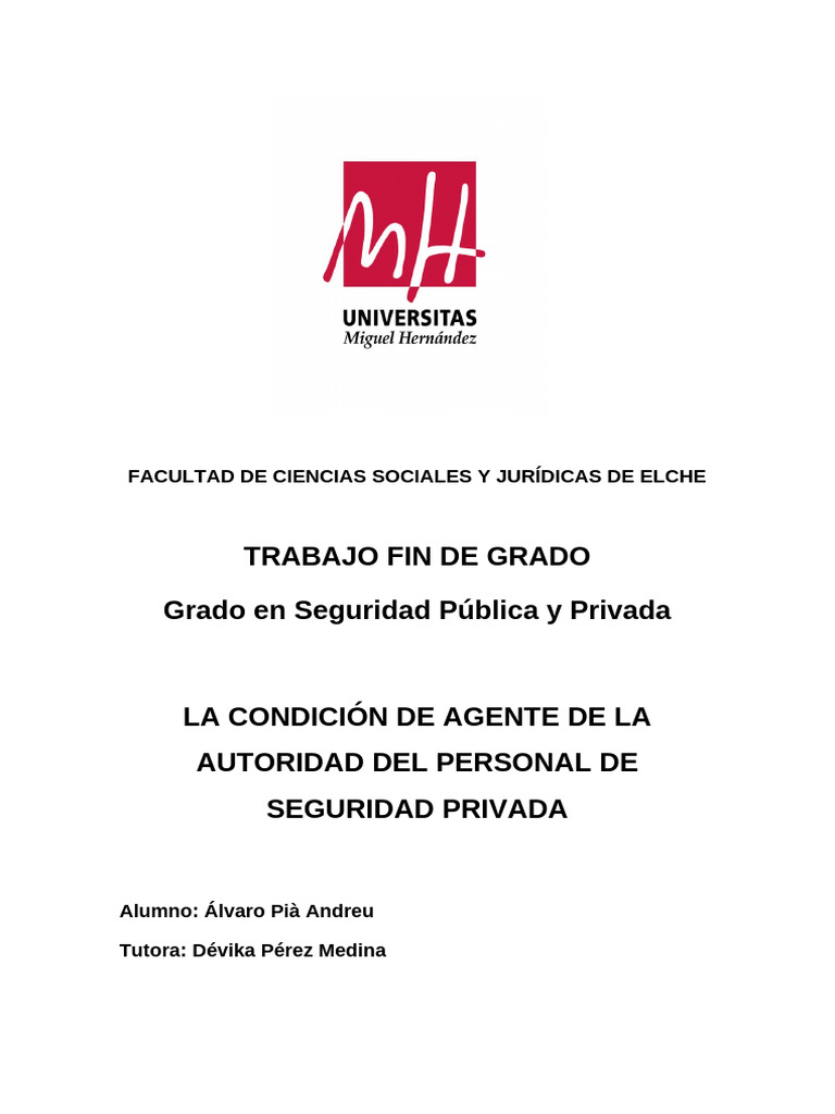 Agente de Autoridad en Seguridad Privada | PDF | Policía | Judicaturas