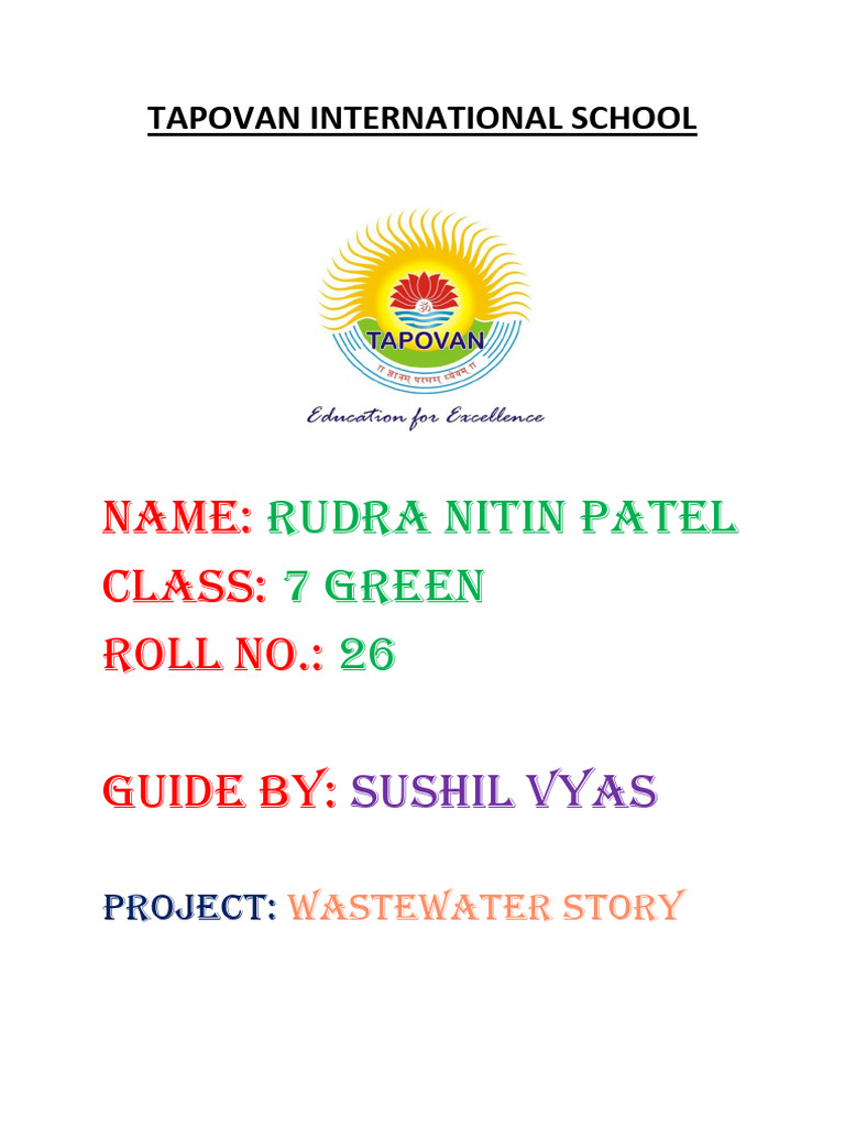 7th Waste Water Project | PDF | Sewage Treatment | Sanitation