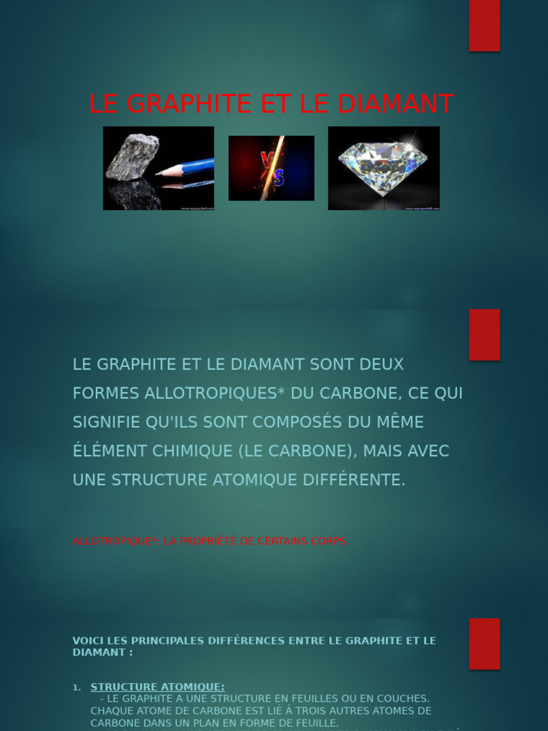 Graphite vs Diamant : Différences Clés | PDF