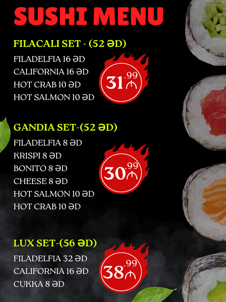 Sushi Menu Last | PDF