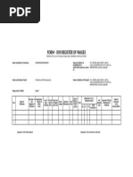 Contractor Workmen Register Form XIII | PDF | Labor | Business