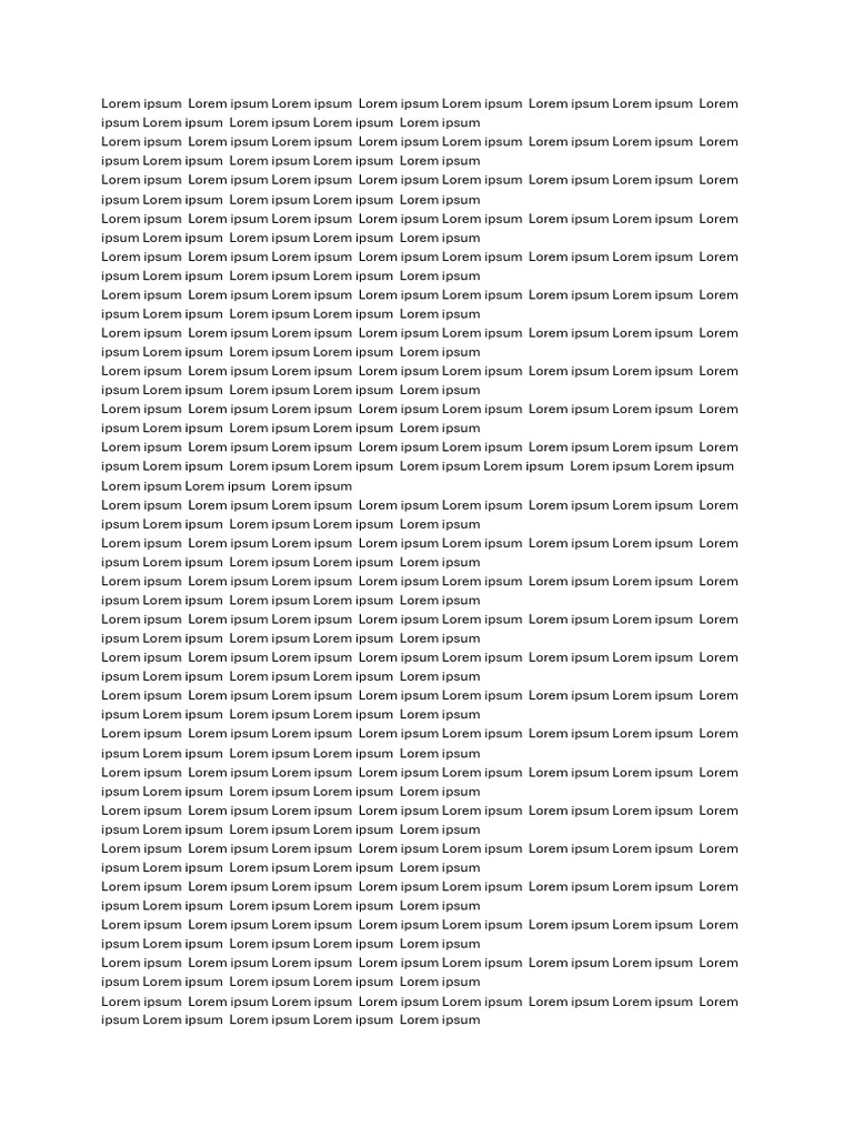 Placeholder Text Repetition | PDF