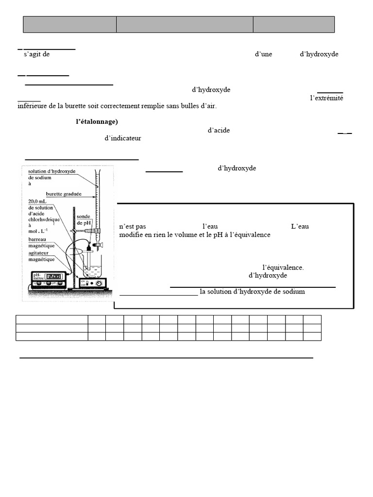 Titrage pH-métrique de NaOH en TP | PDF | Titrage | Chimie