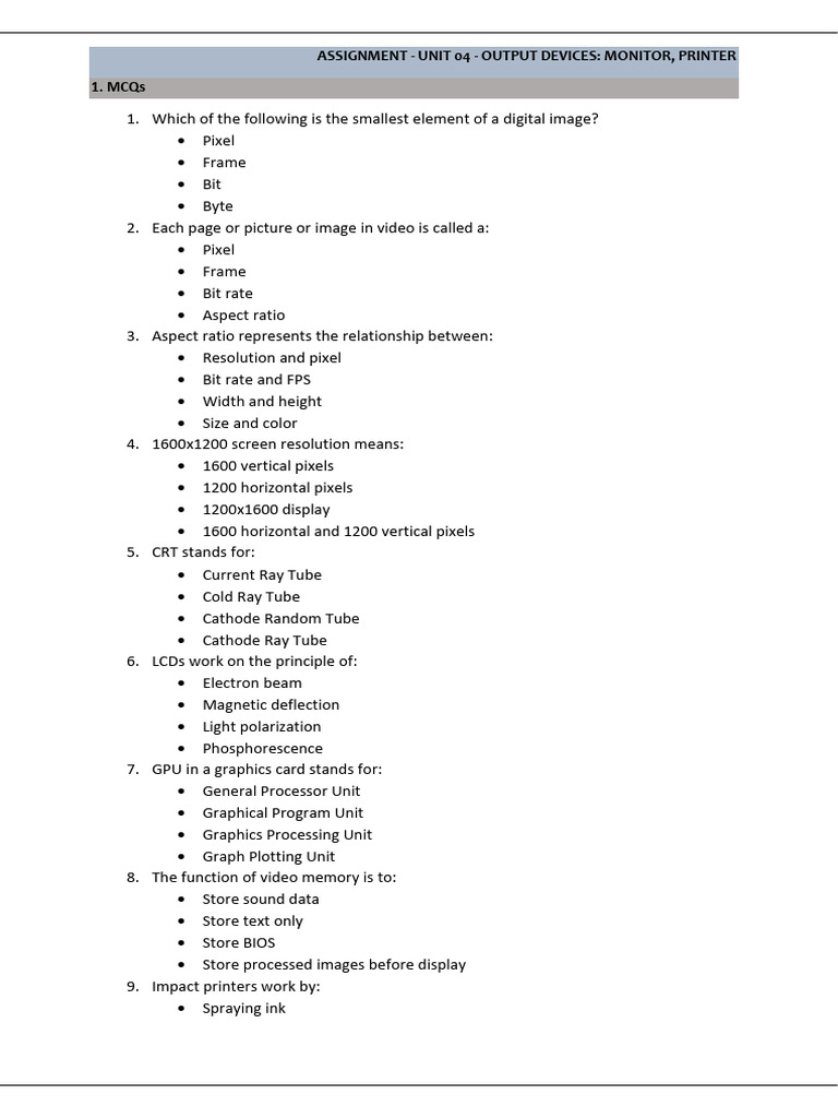 Assignment 04 2025 | PDF | Printer (Computing) | Pixel